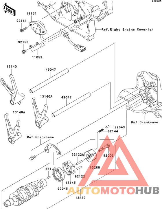 Gear change drum/shift fork(s)(a2)
