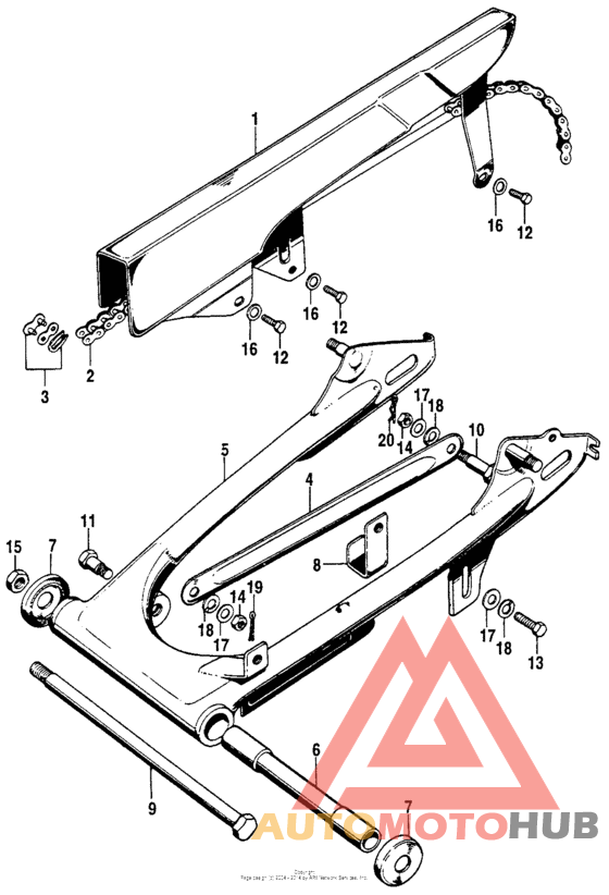 Swingarm + chain case