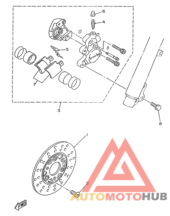 Front brake. caliper
