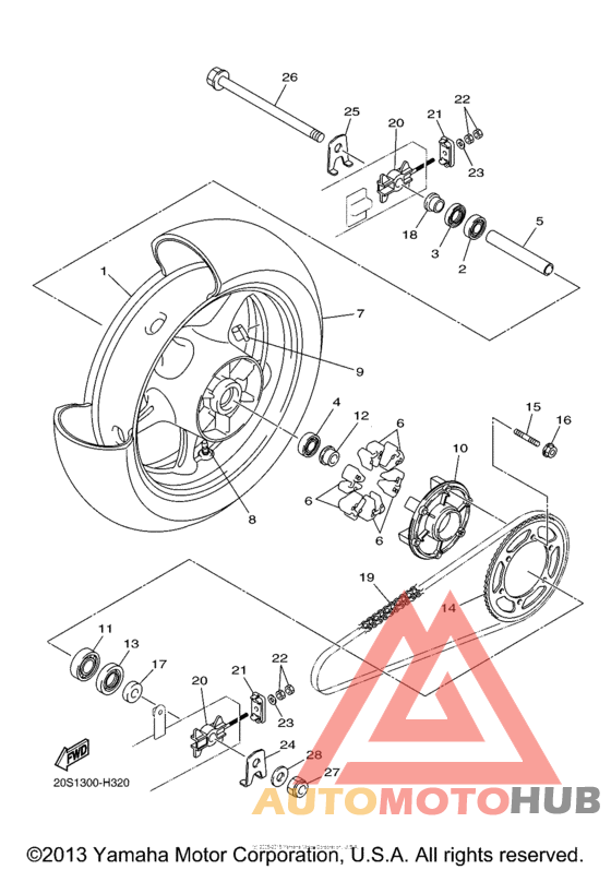 Переднее колесо