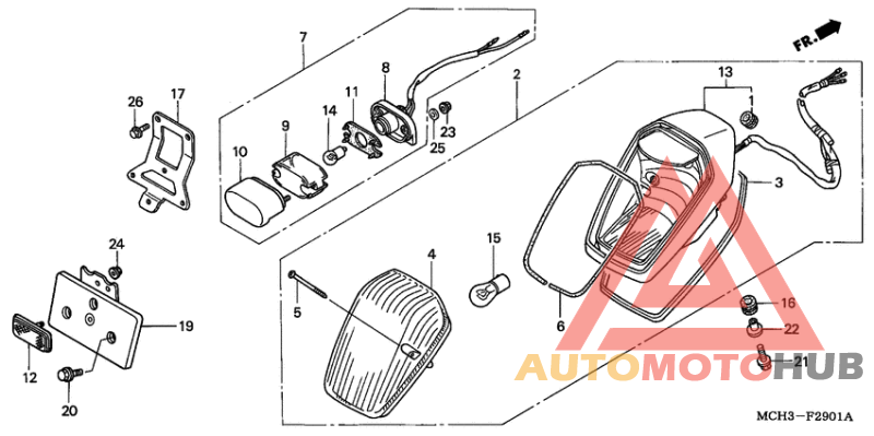Taillight unit ass`y