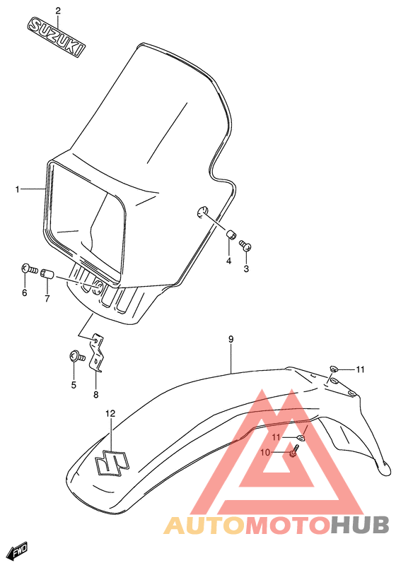 Headlamp cover  front fender