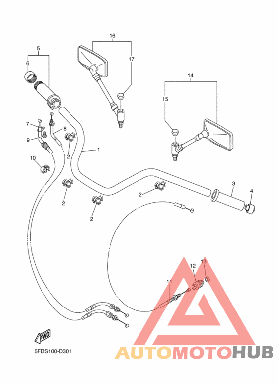 Steering handle & cable