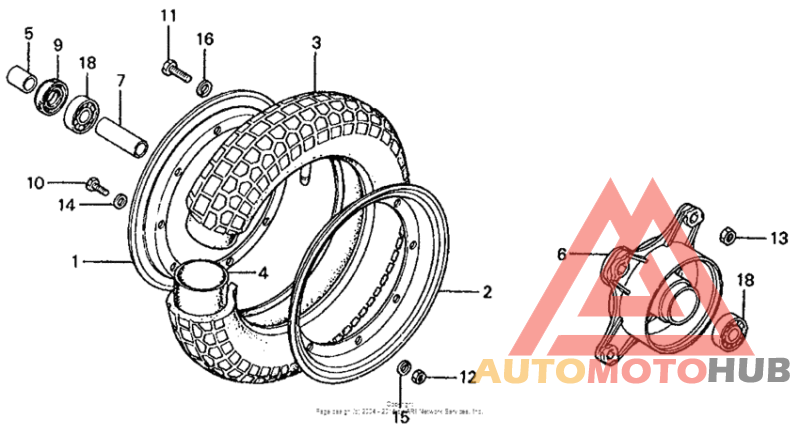 Переднее колесо