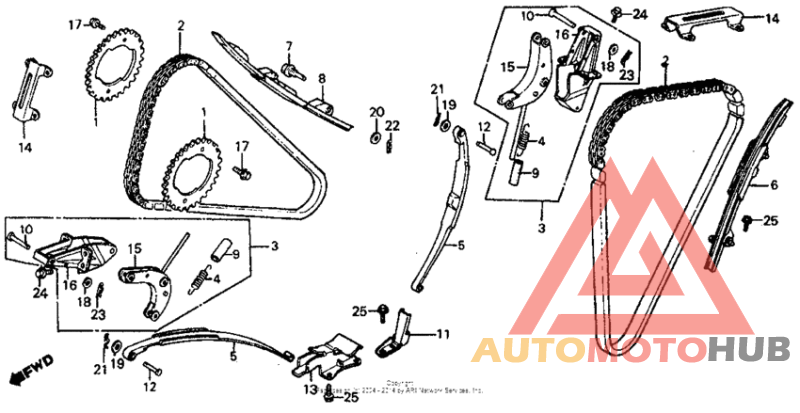 Cam chain + tensioner