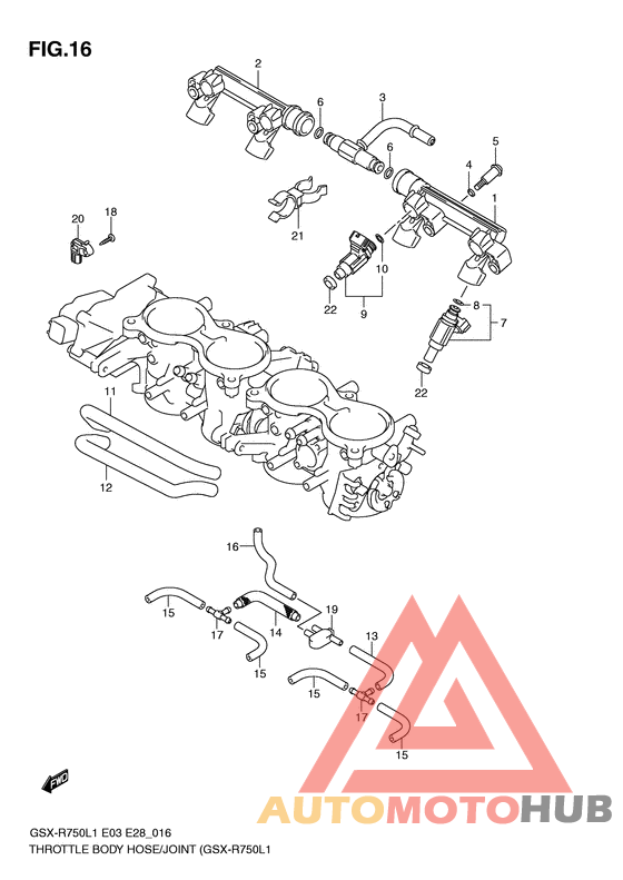 Throttle body hose/joint