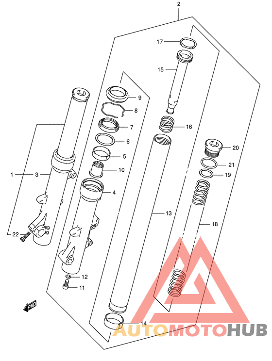 Демпфер передней вилки