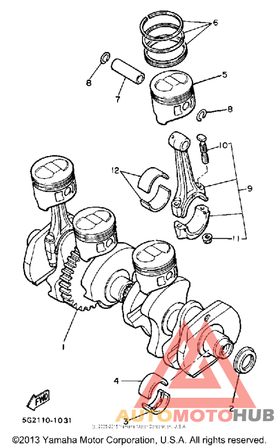 Crankshaft-piston