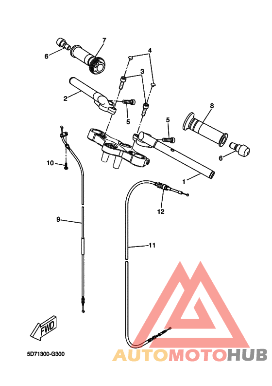 Steering handle & cable