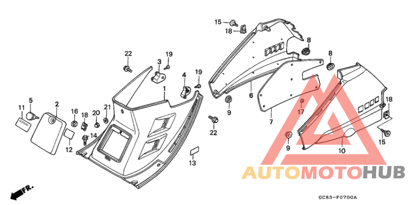 Center cover/body cover