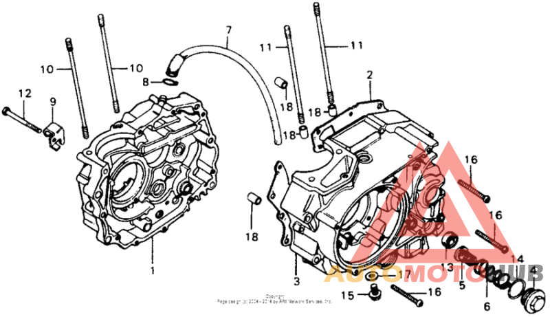 Right & left crankcase