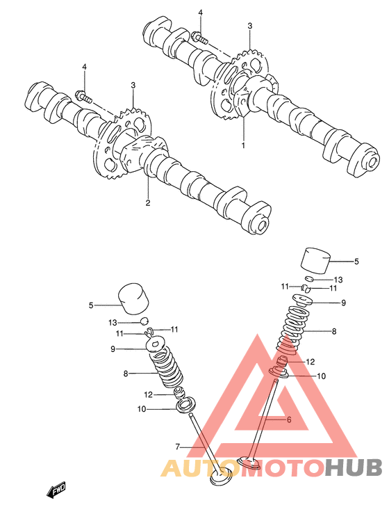 Распределительный вал-клапаны