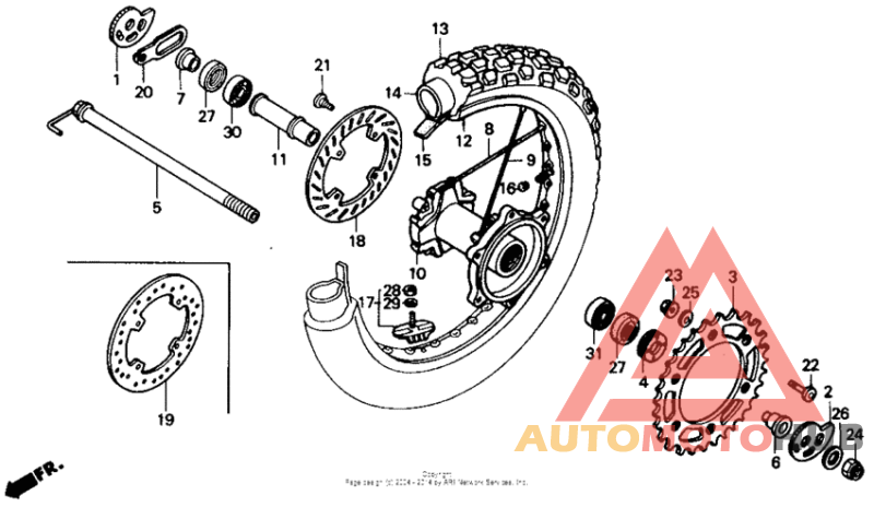 Rear wheel 90-91