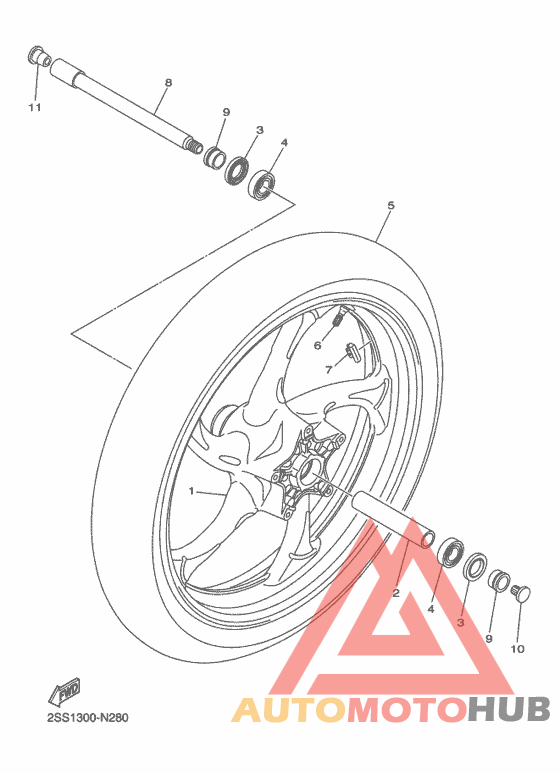 Переднее колесо