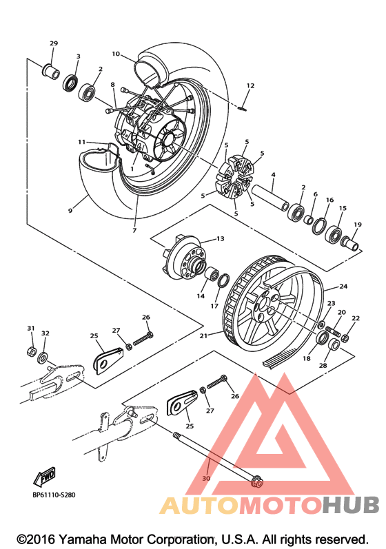 Переднее колесо