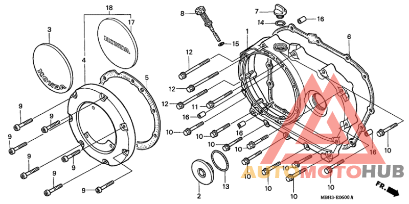 Крышка картера правая