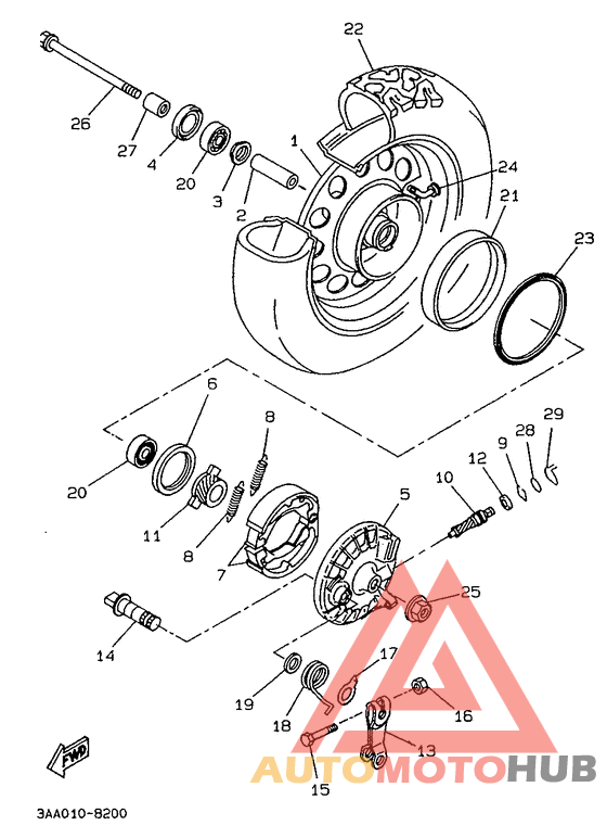 Переднее колесо