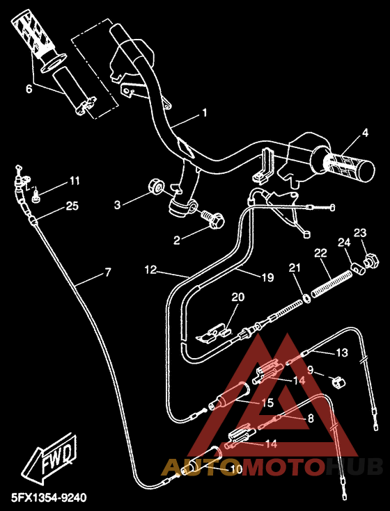 Steering handle. cable