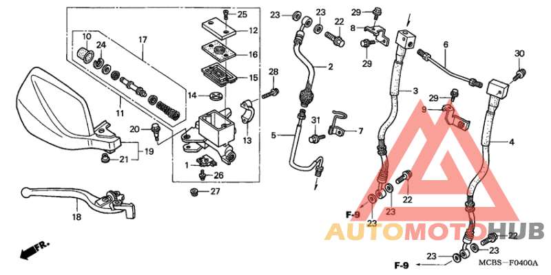 Fr. brake master cylinder