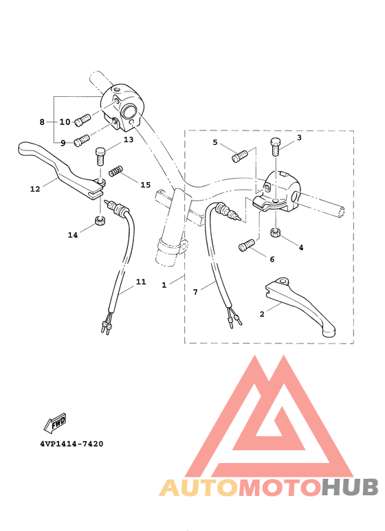 Handle switch. lever