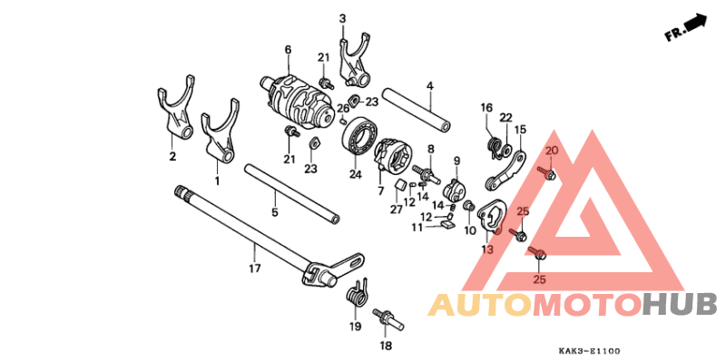 Shift drum/shift fork