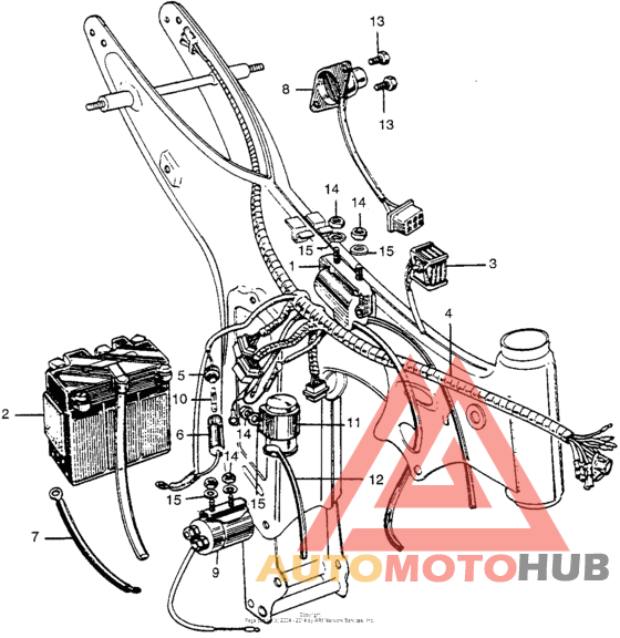 Ca175 wire harness + battery