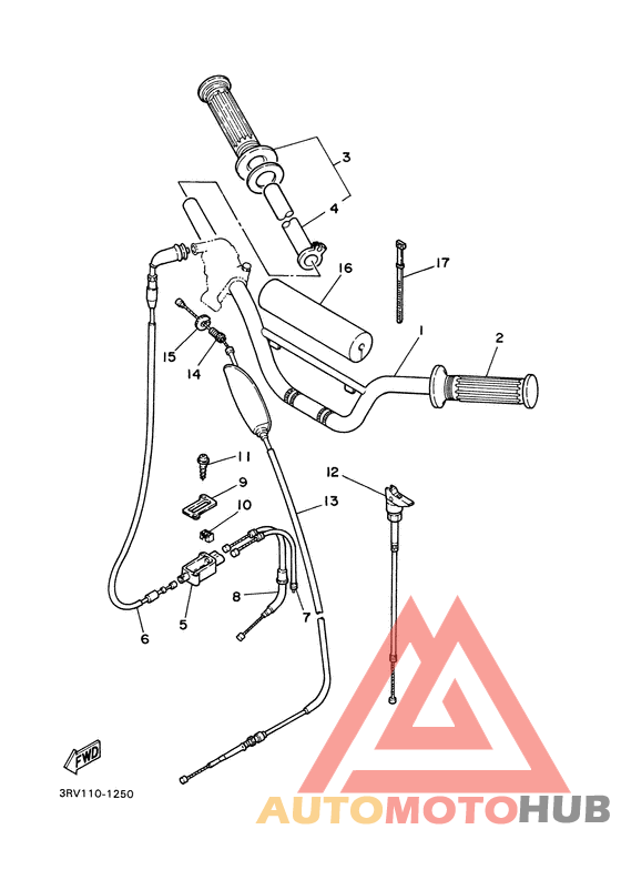 Steering handle. cable