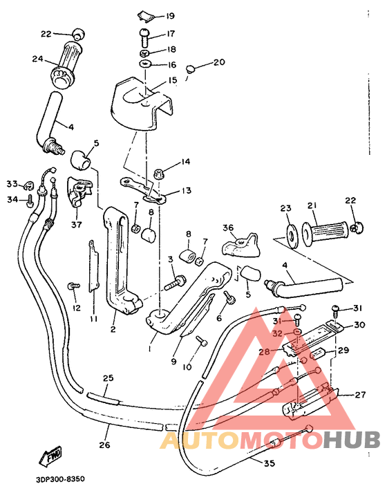 Steering handle. cable