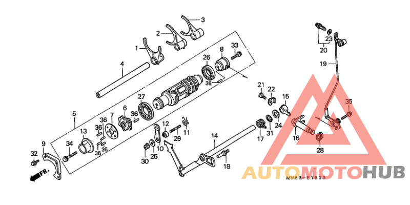 Shift drum/shift fork