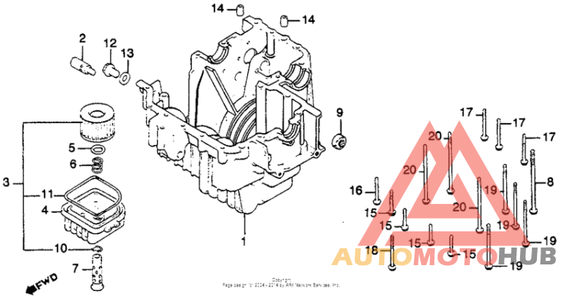 Lower crankcase