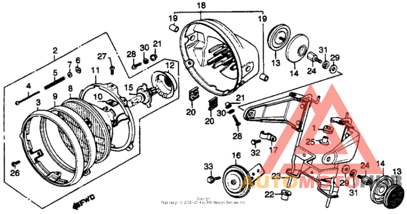 Cb750k headlight 81-82
