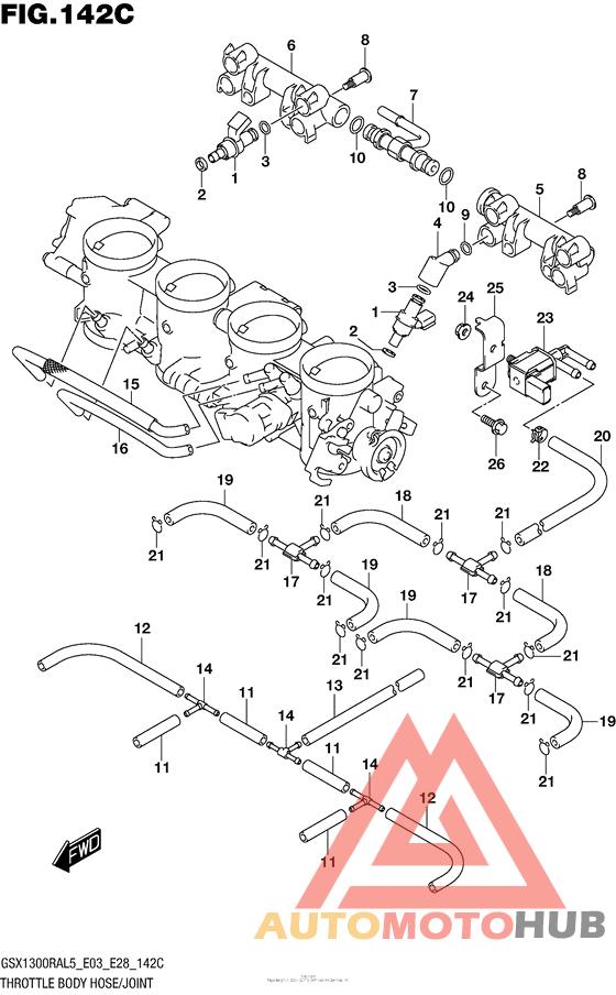 Throttle Body Hose/joint (Gsx1300Ral5 E33)