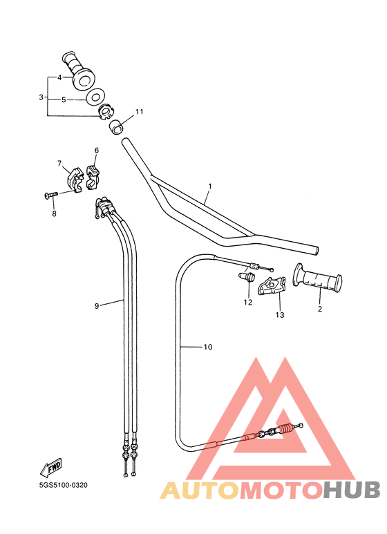 Steering handle. cable