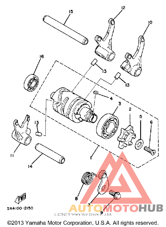 Shift cam-fork