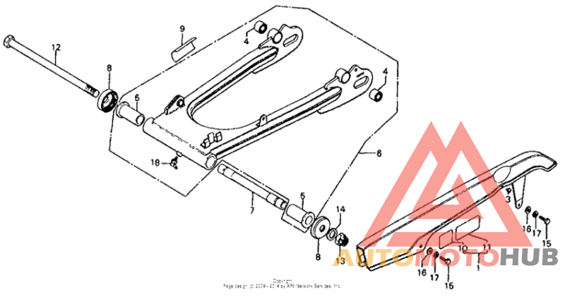 Swingarm + chain case
