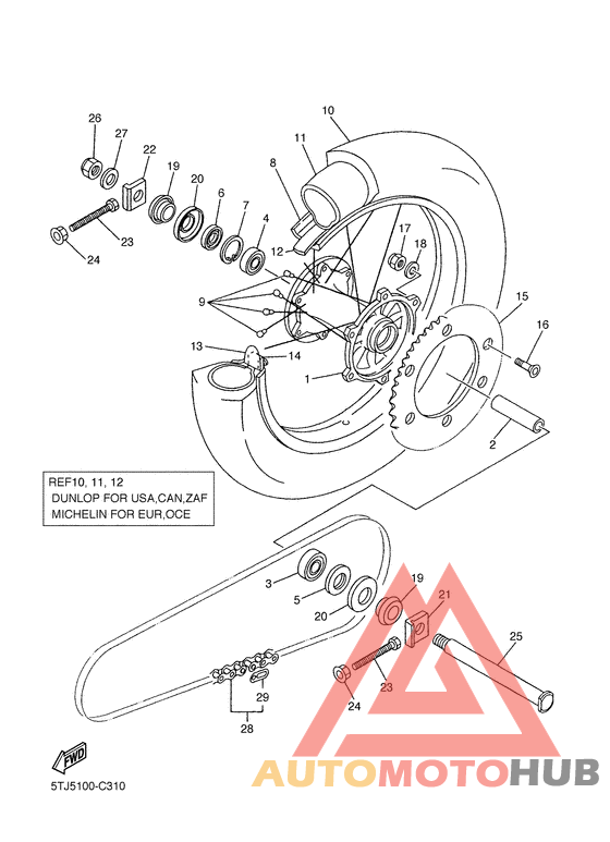 Переднее колесо