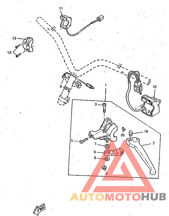 Handle switch. lever