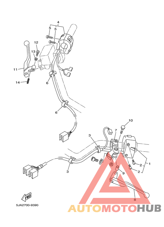 Handle switch. lever