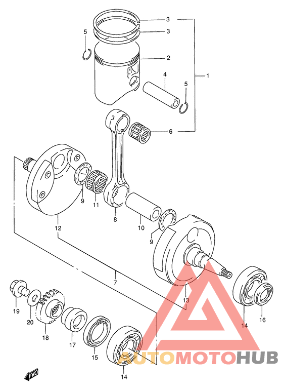 Вал коленчатый