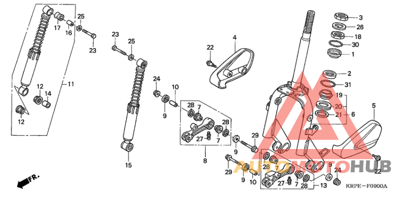 Steering stem/ front fork