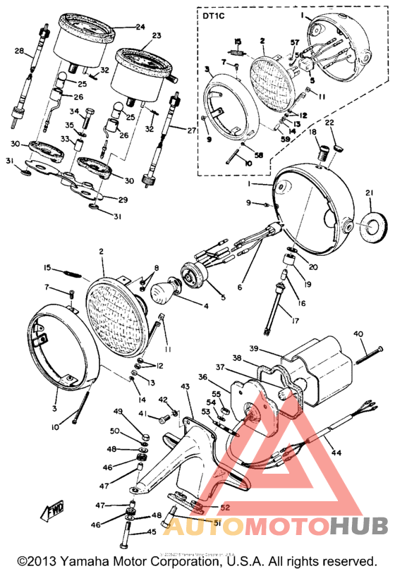 Head lamp, tail lamp & speedometer