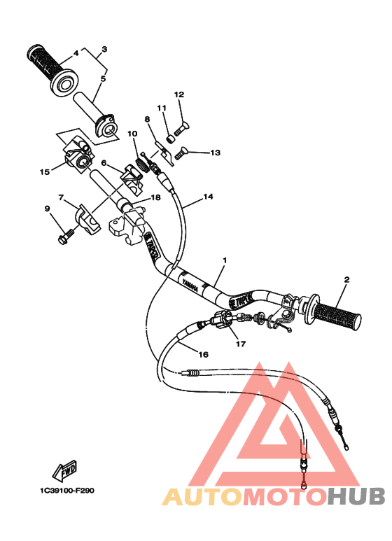 Steering handle & cable
