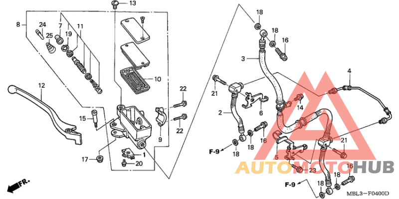 Fr. brake master cylinder