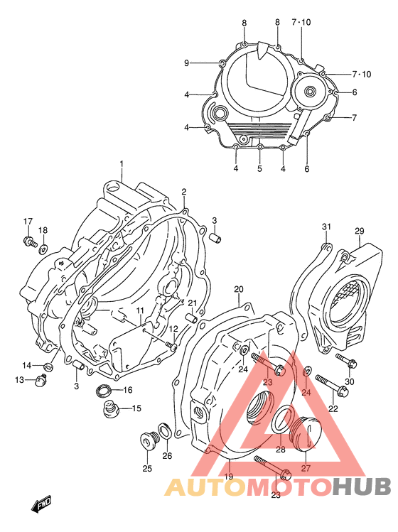 Crankcase cover ass`y  (v
