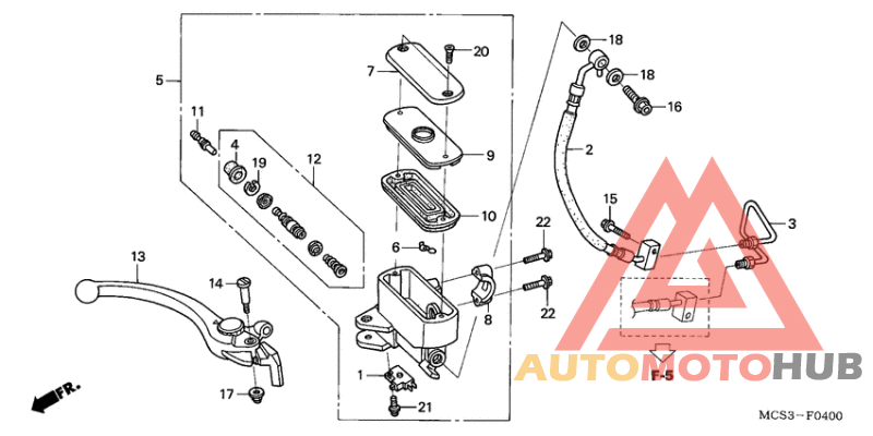 Fr. brake master cylinder
