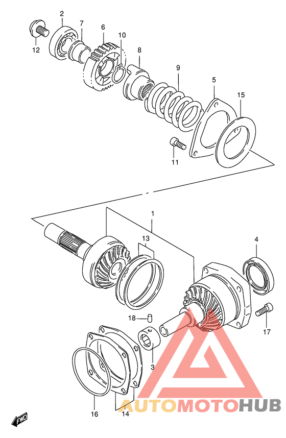 Secondary drive gear