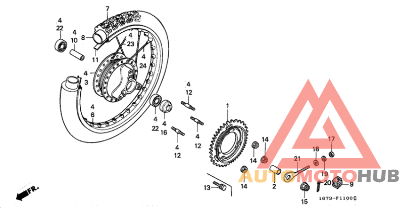 Rear wheel complete assy