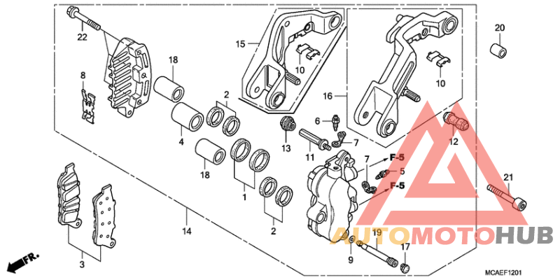 L. front brake caliper