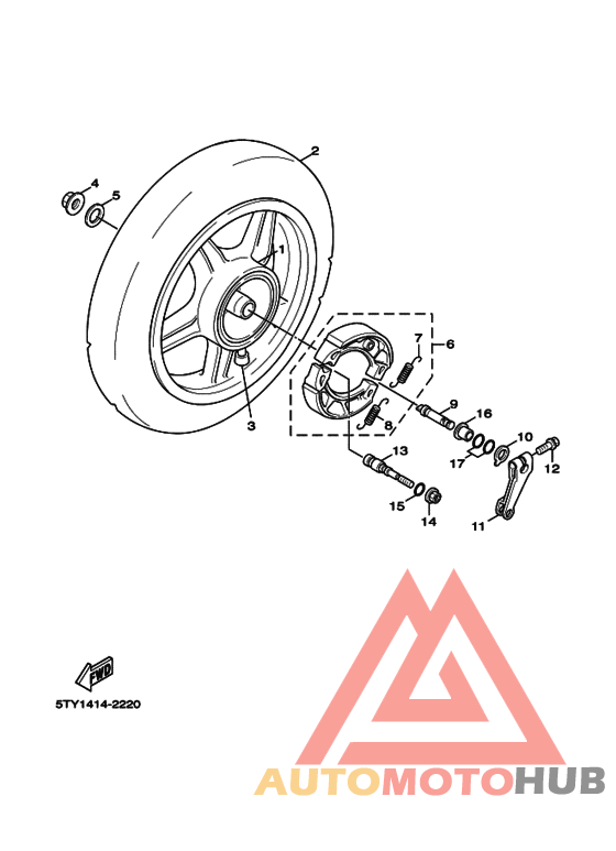 Rear wheel complete assy