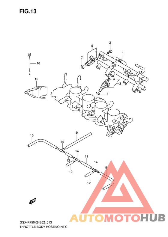 Throttle body hose/joint